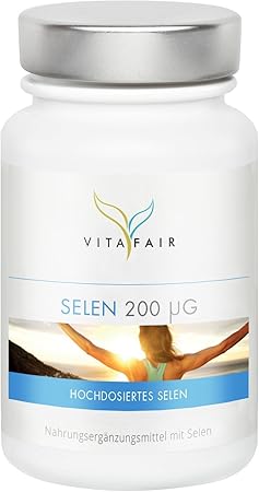 Selen | 200?g pro Tagesdosis | 365 Kapseln | Jahresvorrat | Reines Spurenelement für das Immunsystem & die Schilddrüse | Vega