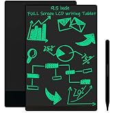 9.5in Magnetic LCD Writing Tablet, Digital Notepad | Magnetic LCD tablet for fridge, desk &amp; whiteboard. Reusable notepad for quick notes, lists, reminders. Stylus included.