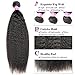 Mei You 8A Kinky Straight Hair 1 Bundles Yaki Human Hair Weave Unprocessed Brazilian Virgin Remy Sew in Hair Extensions Natural Black (12'')