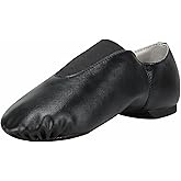 Linodes Unisex PU Leather Upper Slip-on Jazz Shoe with Up Elastic for Women and Men's Dance Shoes-UPD