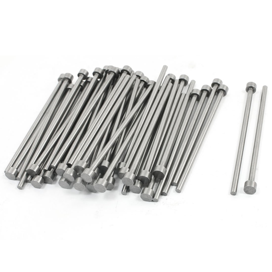 Sourcingmap Manufacturing 8mm Tip 4mm Shank Straight Ejector Pins 50 PCS