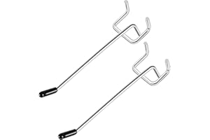 Pegboard Hooks, 25 Pack 4 inch Peg Board Hooks for Hanging, Fit 1/8" Metal Pegboards, Peg Board Hooks for Garage, Shop, Offic