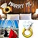 WULEEUPER Giant Diamond Ring Balloon 43 Inch and 33 Inch Diamond Ring Foil Helium Balloons for Bachelorette Party Kids Party and Bridal Shower Party Birthday Vow Renewal Wedding Decoration