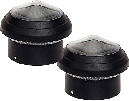 Greenlighting 2 3 8 Chain Link Fence Cap W Solar Led Light Black