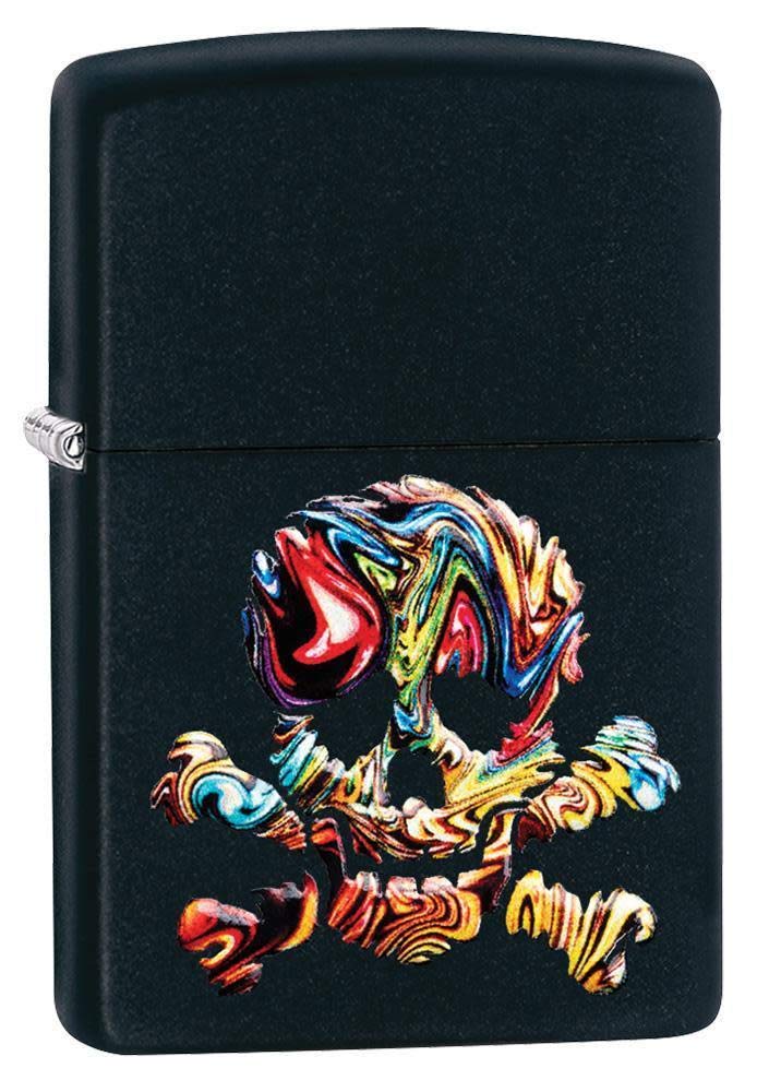 Zippo Textured Multi Color Skull Design Pocket Lighter