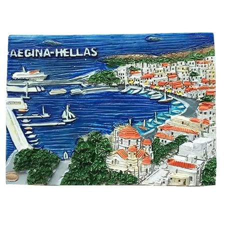 Weekinglo Souvenir Imán de Nevera Aegina Grecia 3D Resina ...