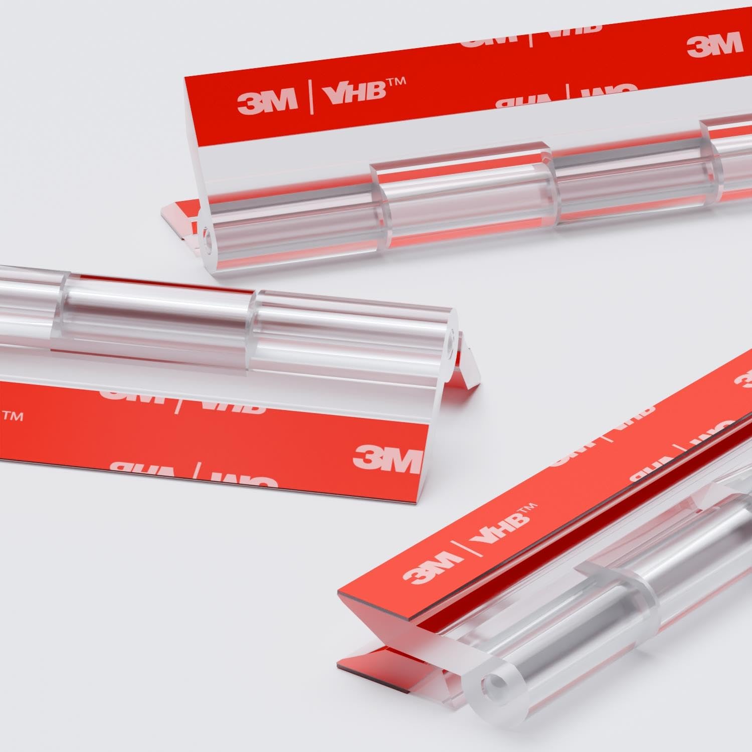 4X Acrylic Piano Hinges - No Glue Required. Transparent Clear Plastic 150mm