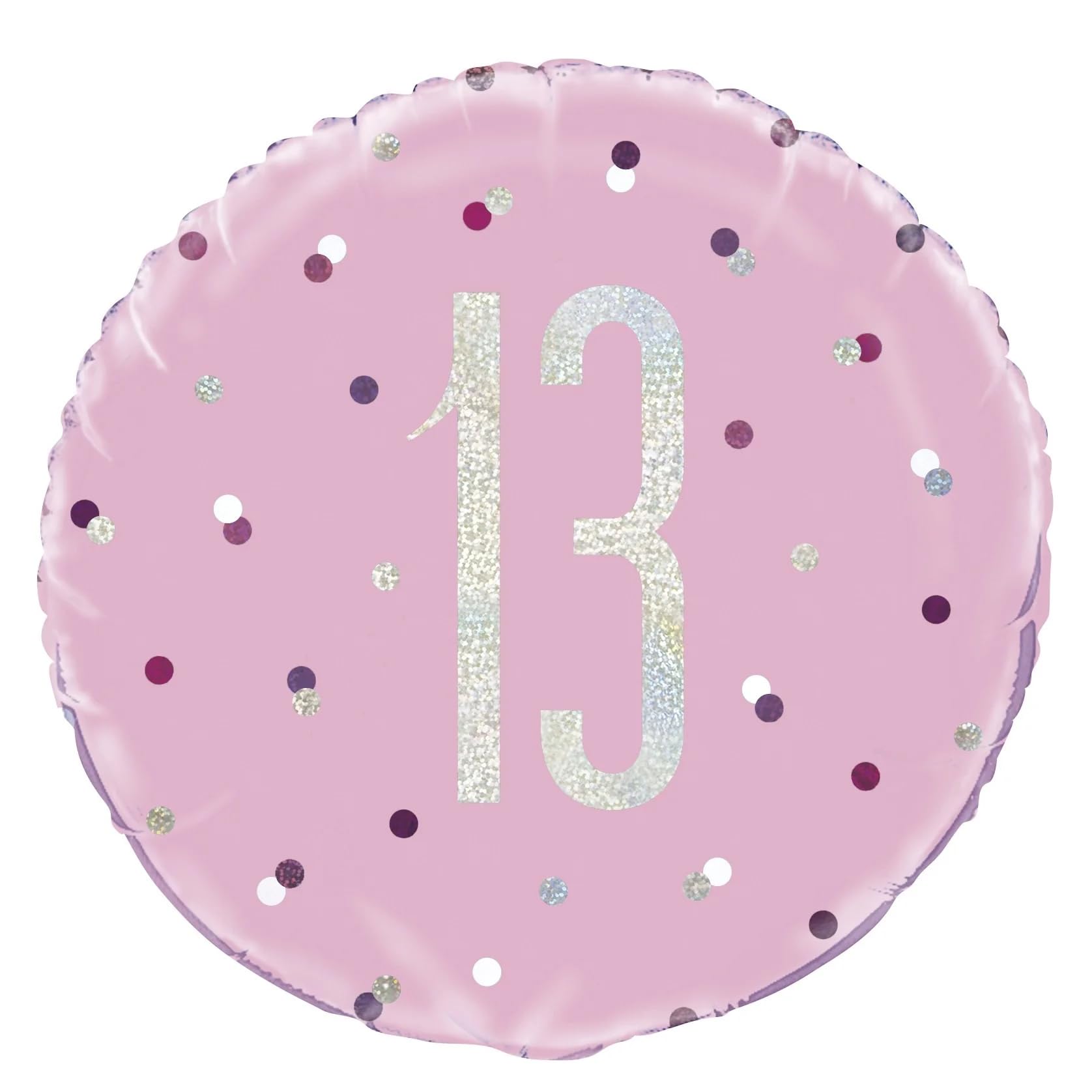 Packaged "13" Round Mylar Balloon - 18" | Pink And Silver | 1 Pc.