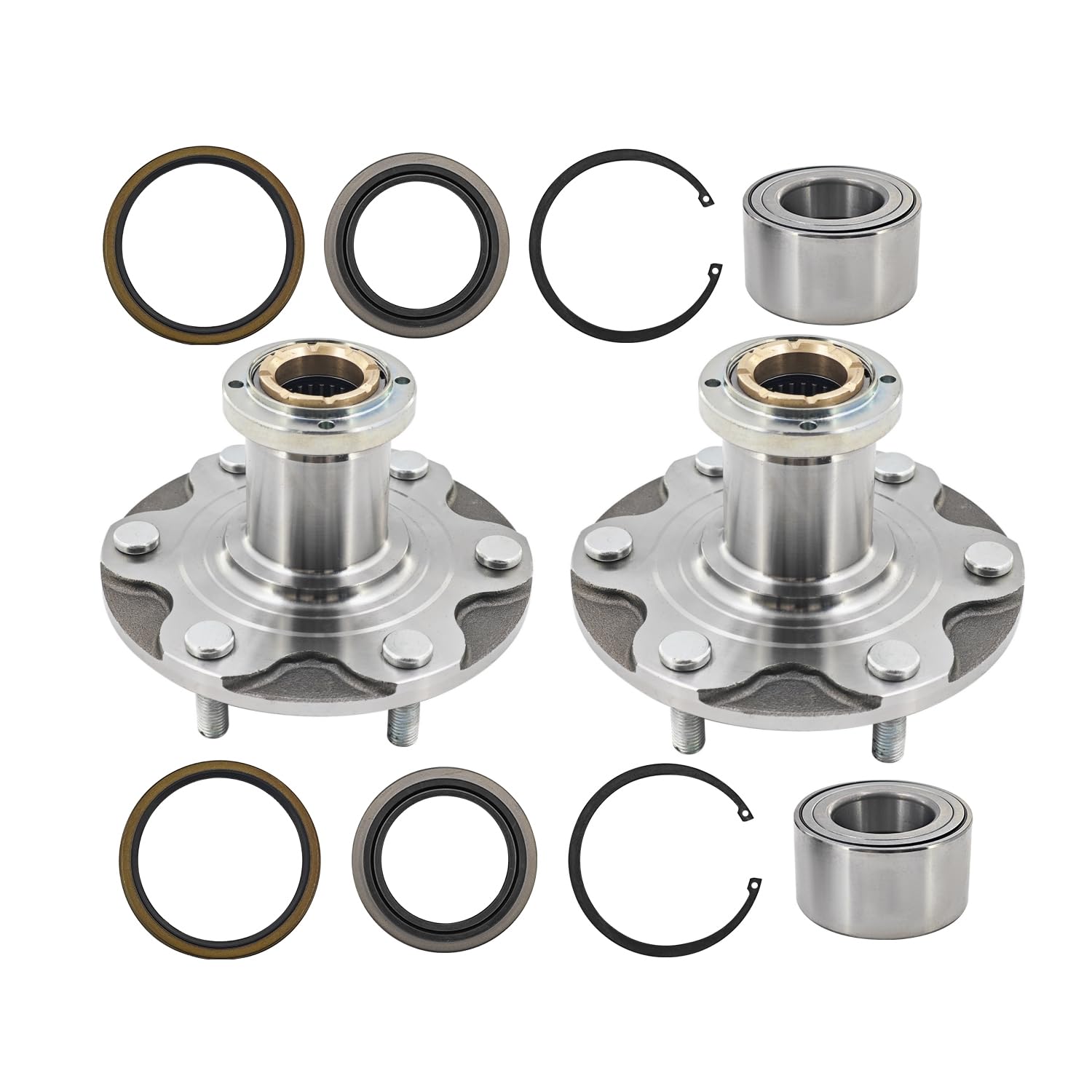Photo 1 of **missing hardware***Only 4WD 2×Front Wheel Manual Locking Hub Bearing Kit Seal Set Fits for Toyota Tacoma 4WD 1995-2004 ; for Toyota Tundra 4WD 2000-2006 Replace# WHBJ-15011/930-417/517011/710570