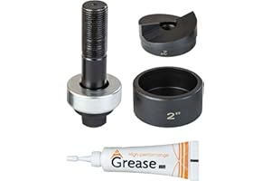 UTZIKO 2" Conduit Knockout Punch Unit with Manual Draw Stud - 2.42" Actual Hole Size, Versatile Usage and Precise Punching Capability