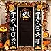 JOZON 3 Pieces Halloween Outdoor Decoration Trick or Treat Banner for Front Door Halloween Porch Sign Hanging Sign for Home Porch Halloween Decorations