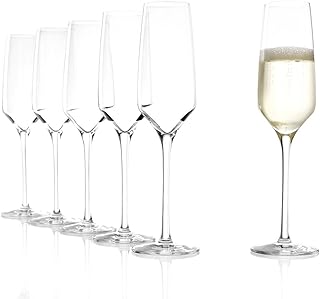 Stölzle Lausitz Sektgläser Experience 188ml, 6er Set, wie mundgeblasen, spülmaschinenfest, hochwertige Qualität