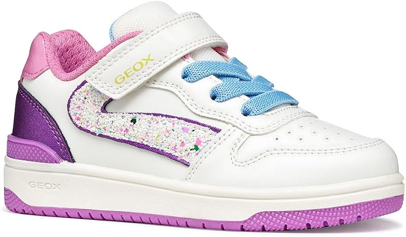 J Washiba Girl A Sneaker, Bianco/Viola Dk, 34 EU