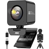 AOC 4K Webcam for PC with PDAF, Sony Sensor, 1080P 60FPS Streaming Camera | PDAF autofocus computer camera with 75&deg; FOV &amp; privacy cover. Includes tripod &amp; USB A-C adapter. For Zoom, Mac &amp; Switch 2