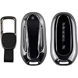 Kwak's Key Fob Cover for Tesla X Key Fob Case Metal Car Fob Cover Key Case Aluminum Alloy Key Cover for Tesla Model X Smart R