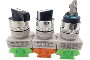 1pc Lay37-11X2/11X3 22MM Hole Rotary Button Switch Two and Three Gear Selection Button(LAY37 Long Handle)