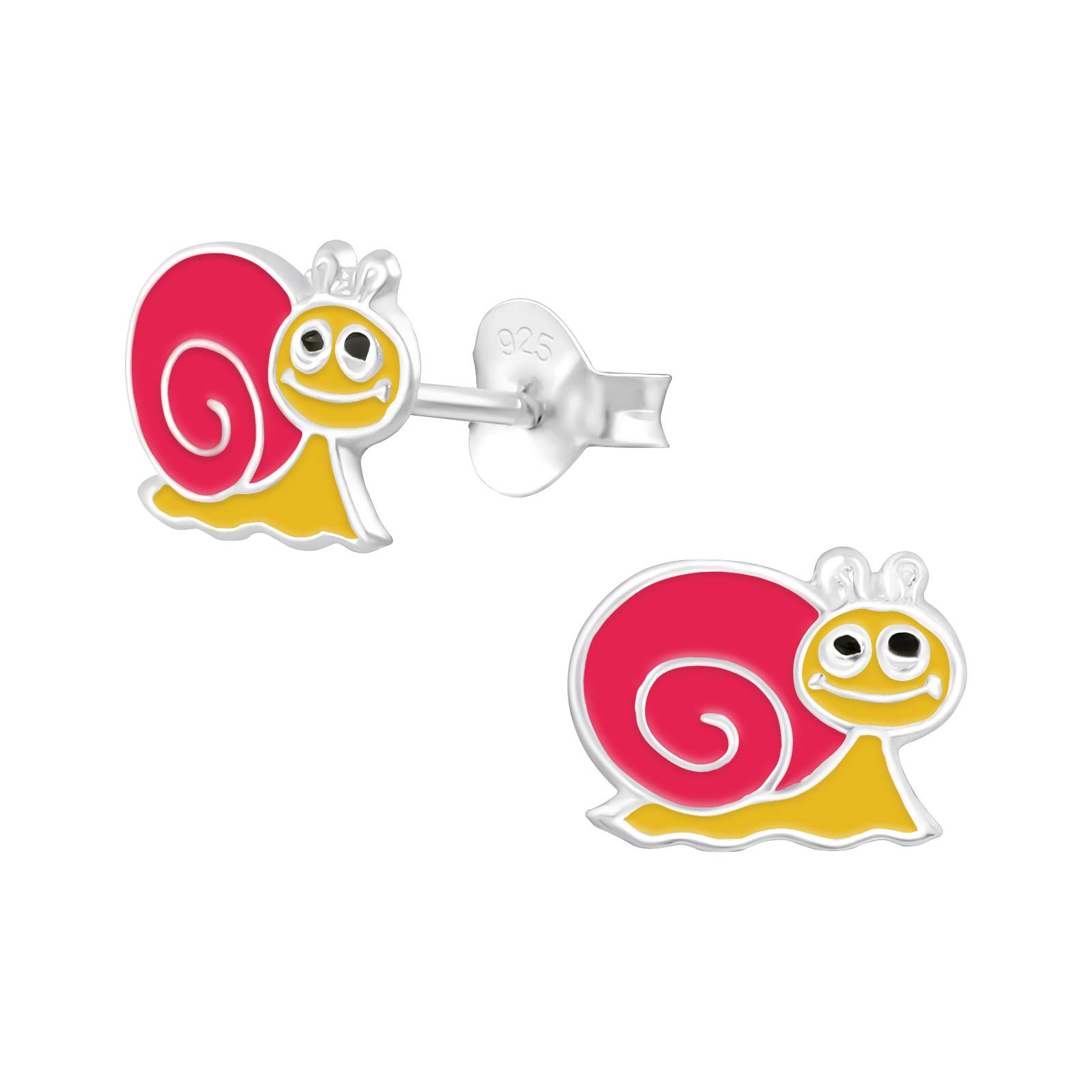 925 Sterling Silver Lightweight Hollow-Back Snail Stud Earrings for Women & Girls – Everyday Jewellery Gift Boxed
