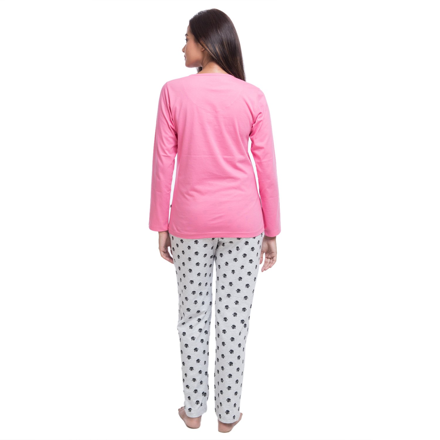 nite flite women's counting sheep cotton pajama set