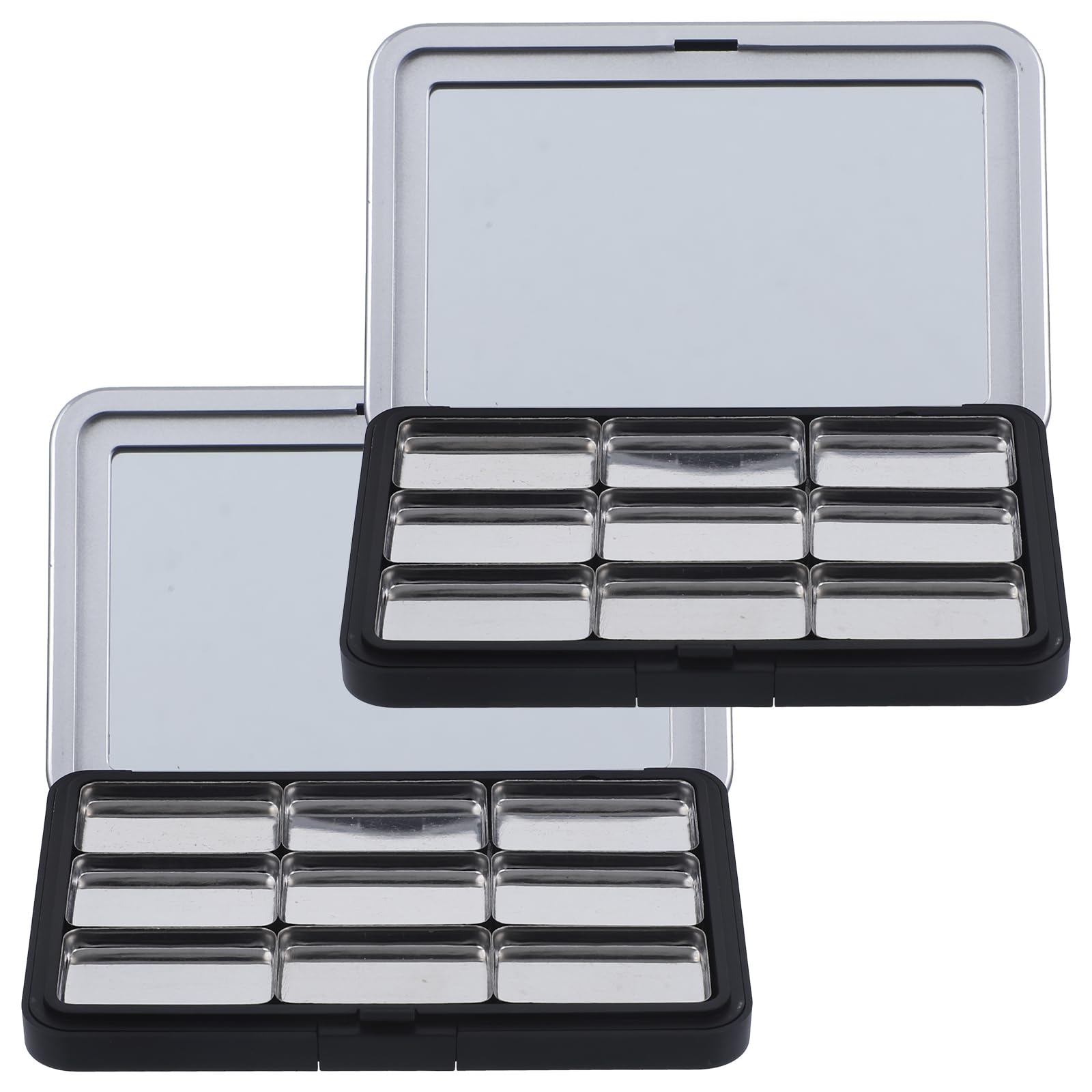 FRCOLOR Empty Eyeshadow Palette Magnetic Makeup Tray Portable Cosmetic Storage Box for Eyeshadow Blush Lipstick and Highlighter Lightweight Travel Makeup Organizer 4-Inch Compact Size