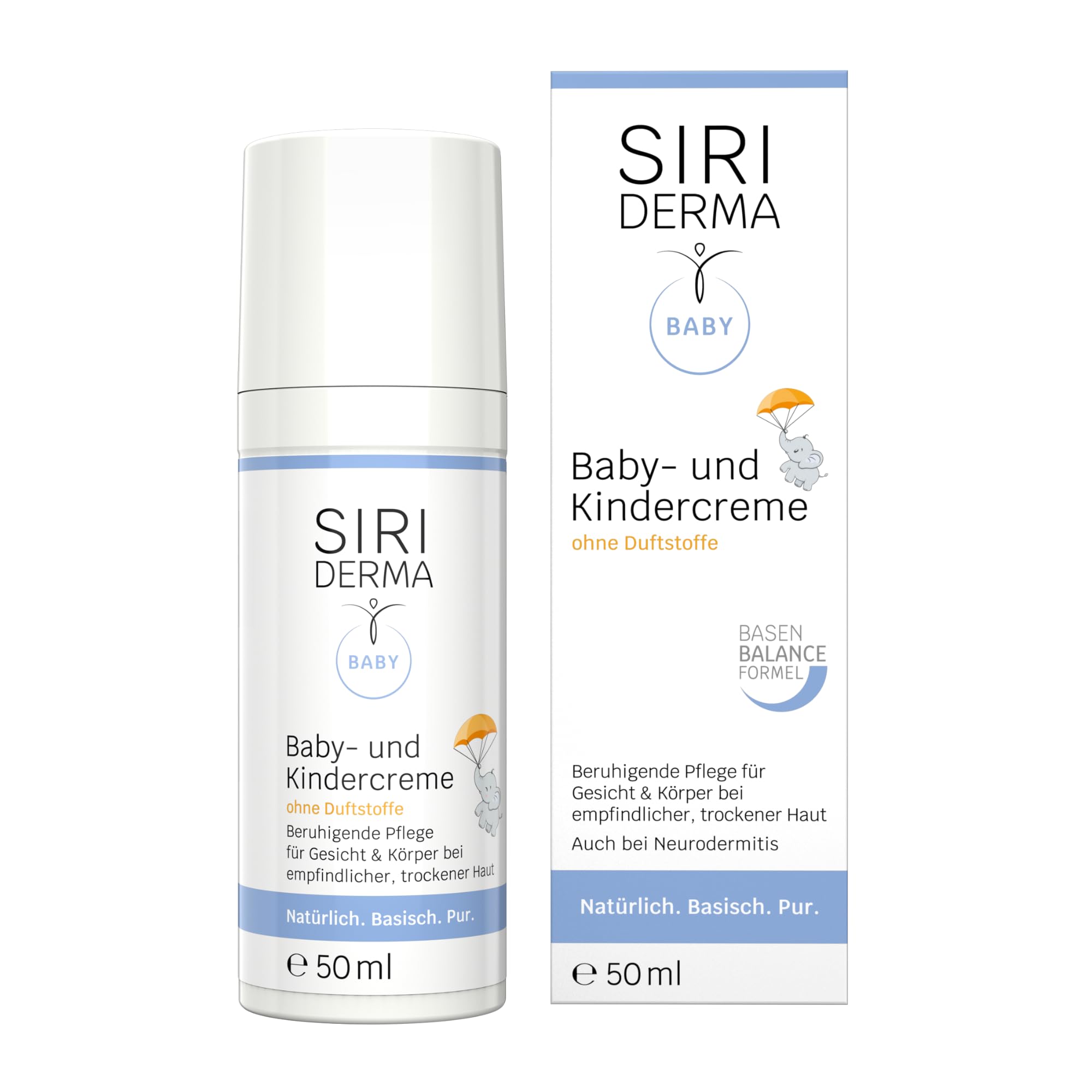 SIRIDERMA Care Basic Baby and Children's Cream | Fragrance | 50 ml | Skin Care for Sensitive, Dry and Flaky Skin | Also for Baby Acne