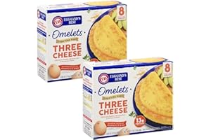 NOS Gourmet Kitchn Eggland's Best Omelettes | Three Cheese | 2 Boxes Total | 16 Omelettes Total | Frozen Breakfast