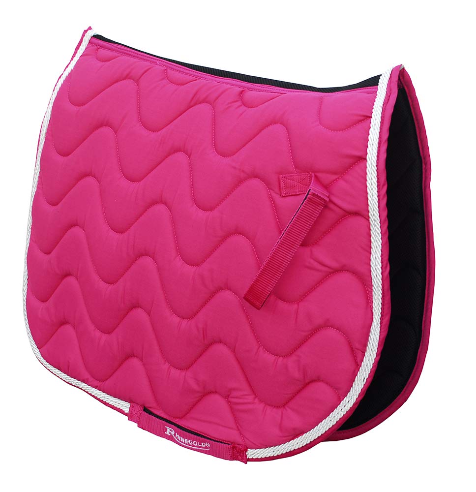 Rhinegold Wave Saddle Pad-Pony-Raspberry