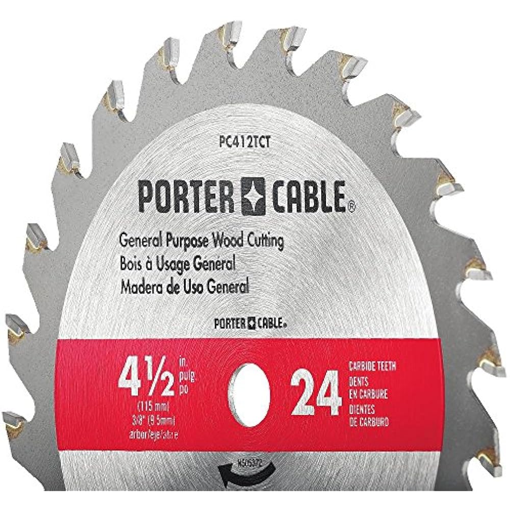 PORTERCABLE 41/2Inch Circular Saw Blade, 24Tooth (PC412TCT) 885911523226 eBay