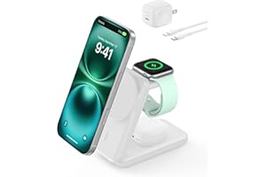 Belkin MagSafe Charger Compatible, 3-in-1 Qi2 Wireless Charging Station 25W, Convertible Wireless Charger for iPhone 17, Appl