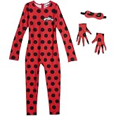 Miraculous Ladybug Girls' Cosplay One Piece Jumpsuit Set Toddler to Big Kid
