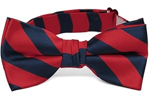 tiemart Boys' Striped Bow Tie