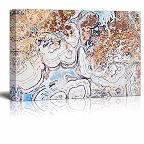 Canvas Wall Art - Abstract Agate Slice Pattern - Giclee Print Gallery Wrap Modern Home Art Ready to Hang - 12" x 18"