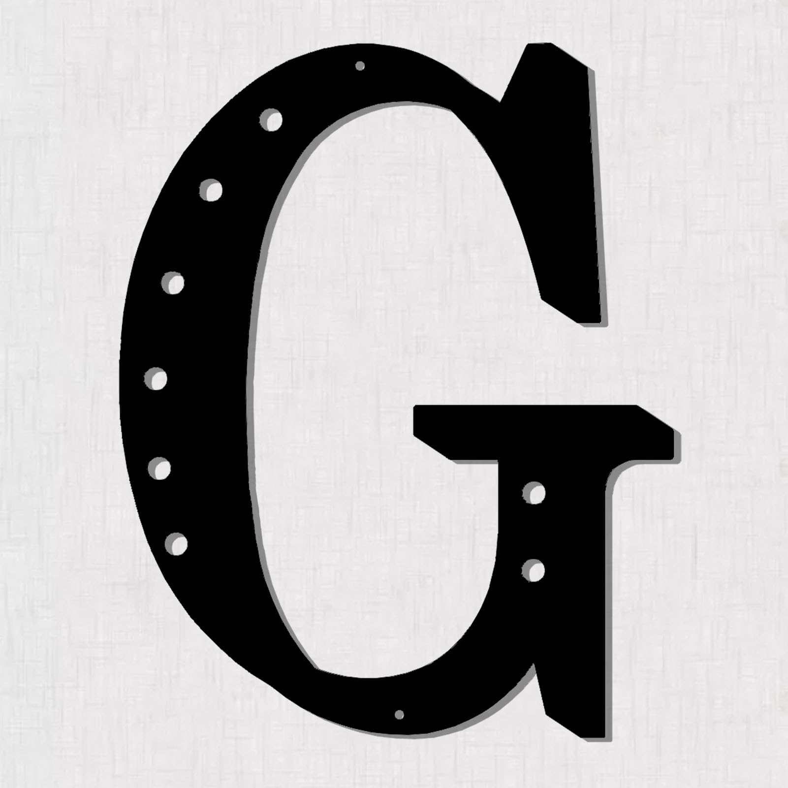 Resama 11'' Black Metal Letters for Wall Decor, Visual 3D Large Alphabet, Decorative Farmhouse Hanging Letter Sign for Living Room Bedroom Office Home Party (G)