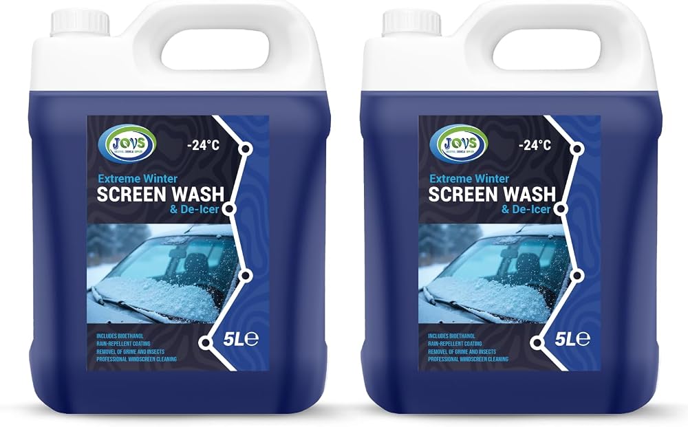 JOVS Screenwash 2 x 5L Concentrate -24°C De-Icer, All-Season, Streak-Free