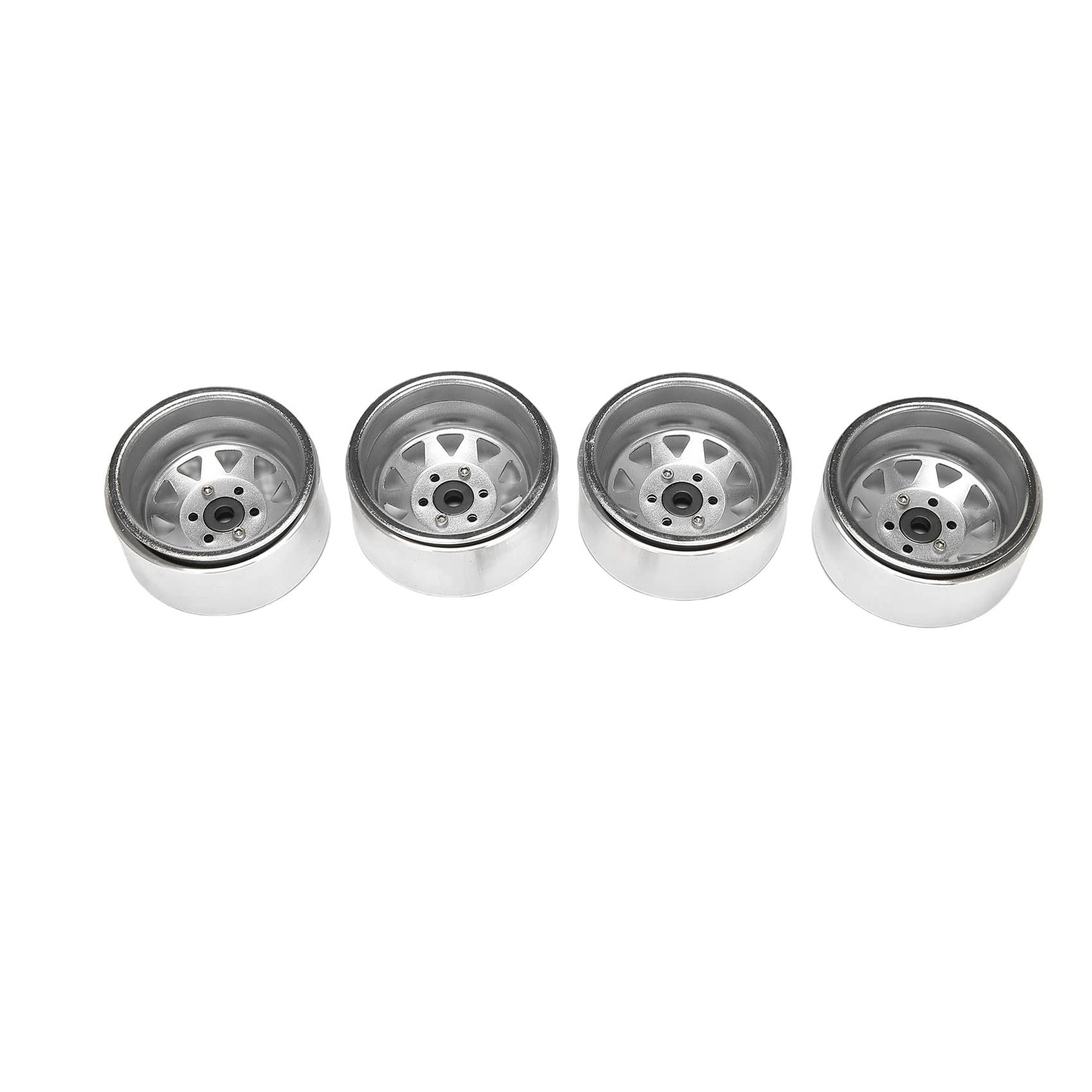 ROBMNE 4PCS Wagon 1.9 Metal Beadlock Wheel Hub Rim for 1/10 RC Crawler Axial SCX10 90046 TRX4 D90,1
