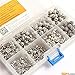 GEM-Inside Bali Style Metal Antique Tibetan Silver Spacer Beads Charms 400Pcs Jewelry Findings Jewelry Making DIY for Jewelry Making Findings (Included Plastic Container)