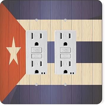 Rikki Knight 8603 Gfidouble Cuba Flag On Distressed Wood Design