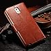 Note 3 Case, Galaxy Note 3 Case, Joopapa Galaxy Note 3 Luxury Fashion Pu Leather Magnet Wallet Flip Case Cover with Built-in Credit Card/ID Card Slots for Samsung Galaxy Note 3 N9000 (Brown)