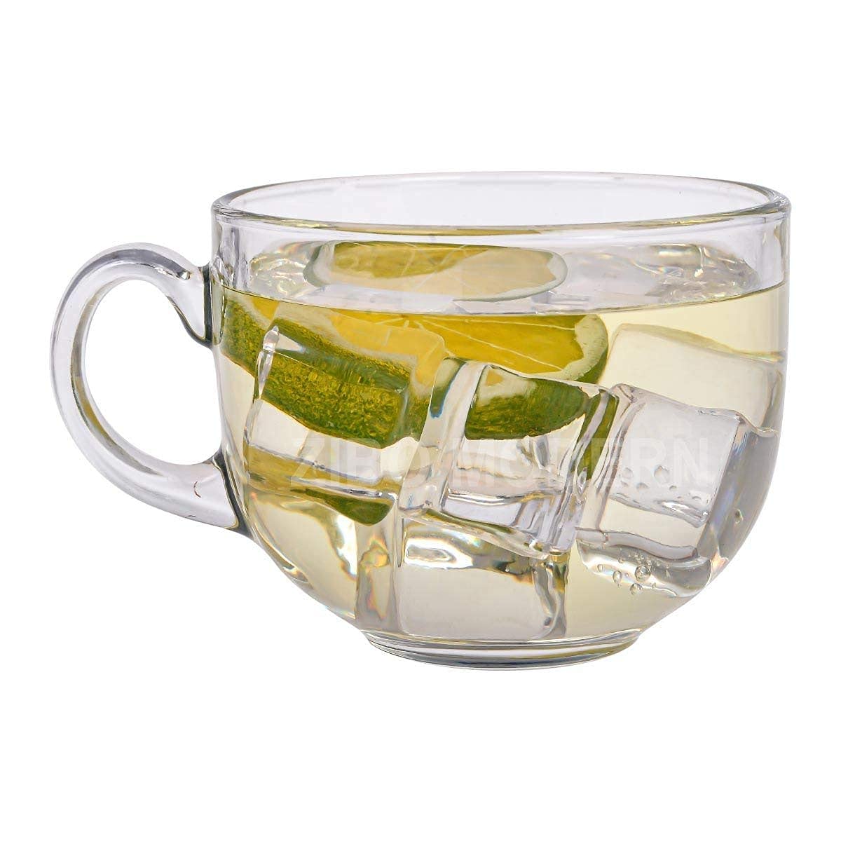 Buy Transparent Clear Glass Big Coffee/Soup Mug with Suitable Solid
