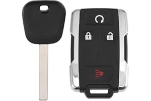 X AUTOHAUX 1 Set 315MHz Keyless Entry Remote Ignition Transponder Key Fob 4 Buttons for Chevrolet Silverado 2014-2018 for GMC