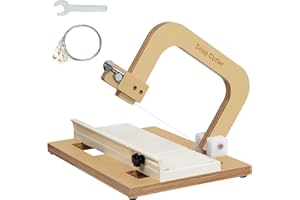 Wooden Soap Cutter, Wire Soap Cutter Adjustable Wire Cheese Slicer Planer Cutting Tool for Handmade Soap Candles Trimming Che