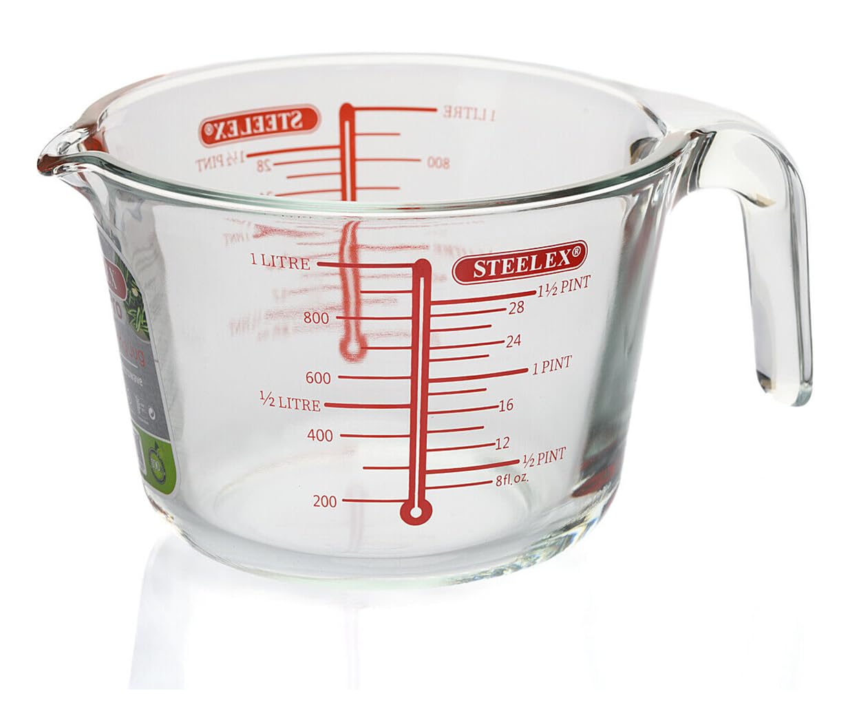 Steelex Glass Measuring Jug - Suitable for Baking and Cooking - Made from Quality Glass, Suitable for Dishwasher (1000ml/1L)