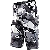 Troy Lee Designs Cycling Mountain Bike Trail Biking MTB Bicycle Shorts for Youth, FLOWLINE Short NO Liner (24, Spray CAMO White)