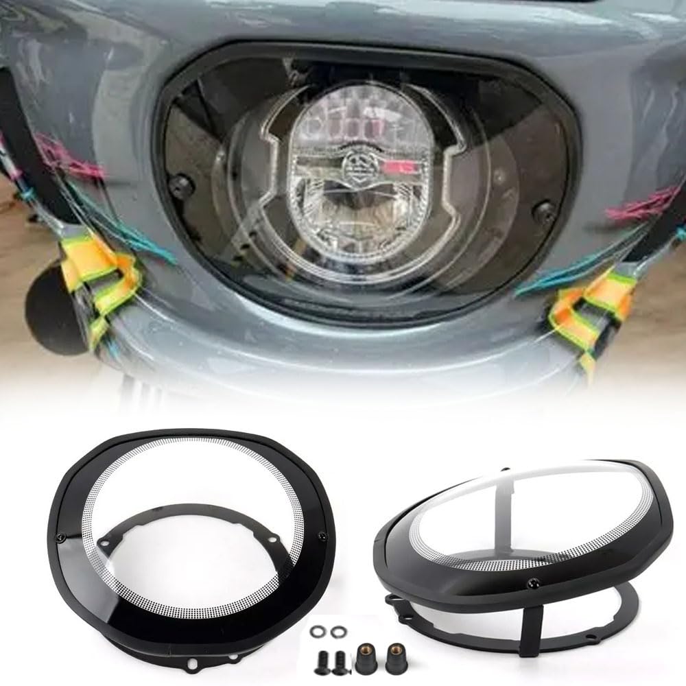 Photo 1 of Acrylic Auxiliary Headlight Protection Cover With Rubber Ring Mounting Compatible With Harley 117 Softail Low Rider ST FXLRST 2022-2025, for Softail Low Rider El Diablo FXRST 2022 (transparent lens)