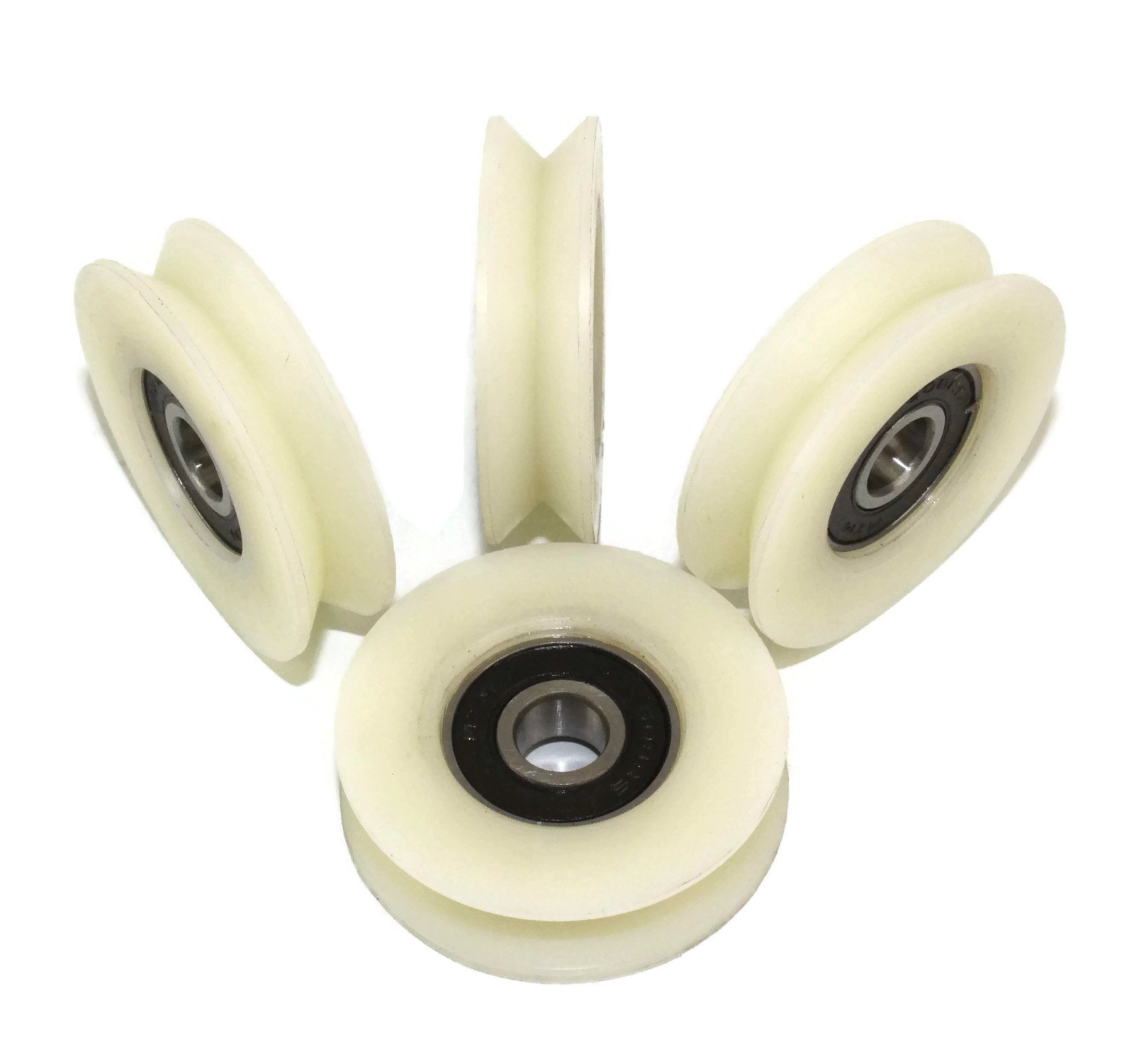 Pack of 4 Nylon Polyamide Pulley Wheels with 90° V groove Linear Guiding Wheels (V-40 mm-8 mm)