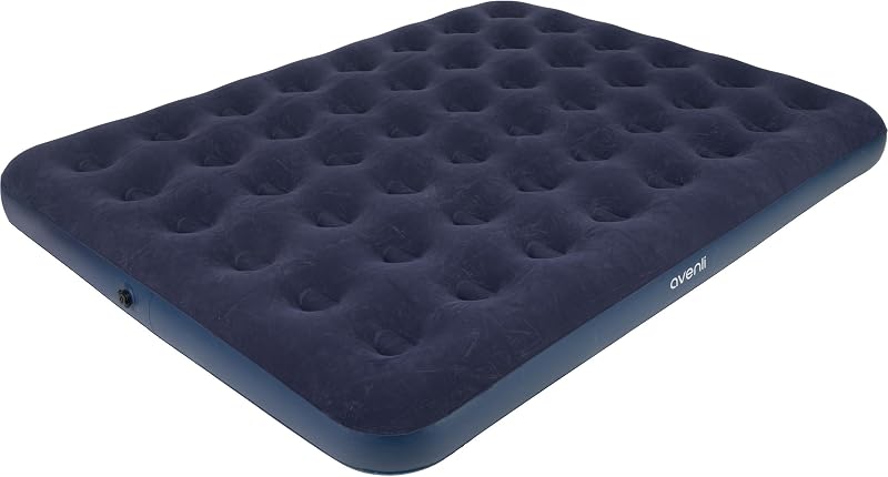 Matelas gonflable 203 x 152 x 22 cm - Lit d'appoint confortable ou matelas de camping - Surface robuste et douce - Peu encombrant et polyvalent - Idéal pour la maison et les déplacements