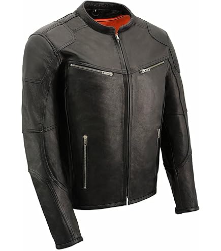 Milwaukee Leather LKM1725 Men's Black Leather Sporty Crossover