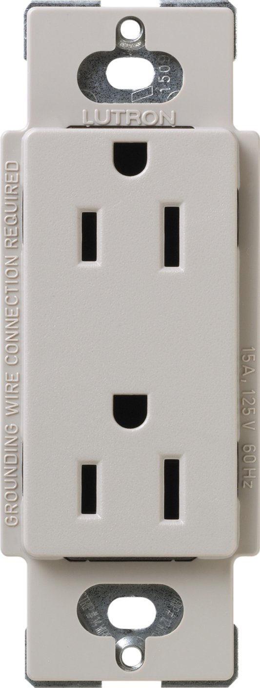 Photo 1 of Lutron 15 Amp Tamper-Resistant Duplex Receptacle, SCRS-15-TR-TP, Taupe