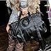 Women Motorcycle Hobo Handbag Punk Style Pu Leather Skull Shoulder Bag Tote Bags Satchel Purse
