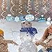 Kristin Paradise 30Ct Winter Wonderland Hanging Swirl Decorations, Holiday Snowflake Party Supplies, Snow Birthday Theme Decor for Boy Girl Baby Shower, Holiday Snowman First 1st Bday Favors