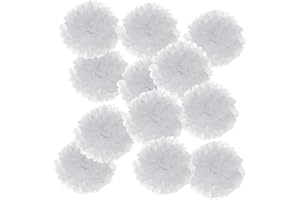 PATIKIL 14inch Tissue Paper Pom Poms, 12PCS Pom Poms Paper Flowers Ball Tissue Paper Flowers for Wedding Bridal Shower Birthd